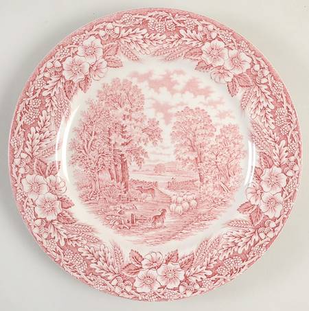 The Constable Series Red Salad Plate