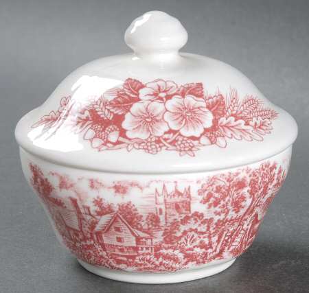 The Constable Series Red Sugar Bowl & Lid