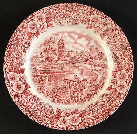The Constable Series Red Bread & Butter Plate