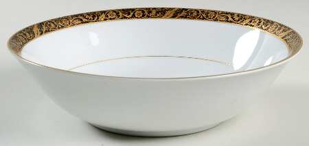 Antique Gold 9" Round Vegetable Bowl