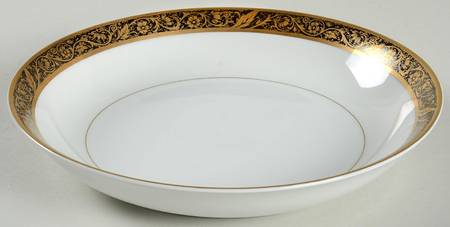 Antique Gold Coupe Soup Bowl