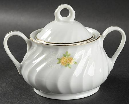 Bridal Bouquet Sugar Bowl & Lid