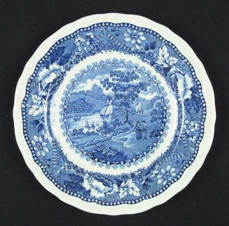 Bristol Scenes Blue Bread & Butter Plate