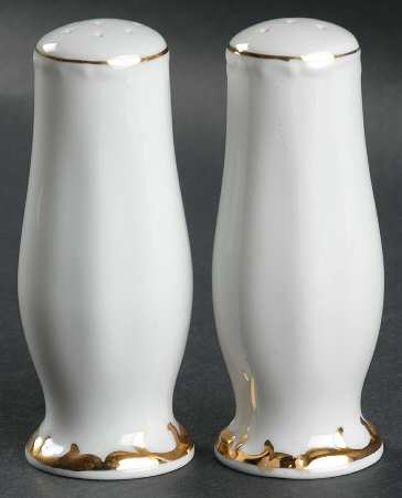 Esquire White Salt & Pepper Set
