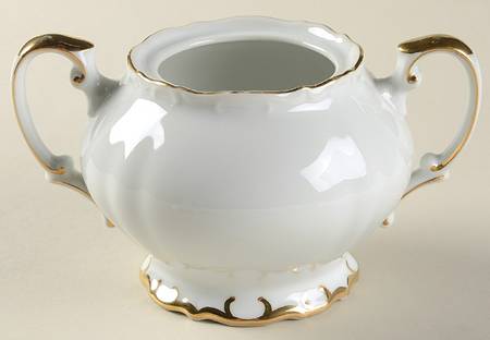 Esquire White Sugar Bowl No Lid