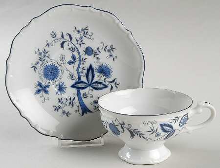 Old World Footed Cup & Saucer Set