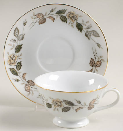 September Song Footed Cup & Saucer Set