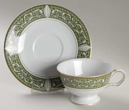 Spanish Scroll Footed Cup & Saucer Set
