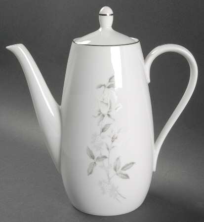 White Rose Coffee Pot & Lid