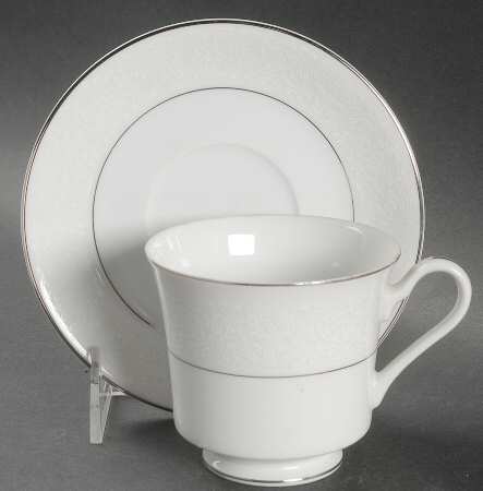 Winter Lace Footed Cup & Saucer Set