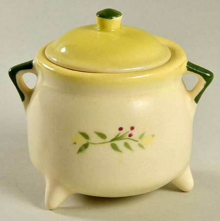 California Farmhouse Yellow Sugar Bowl & Lid
