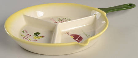 California Farmhouse Yellow 3-Part Divided Open Skillet