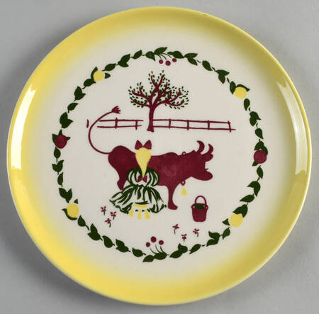 California Farmhouse Yellow Salad Plate