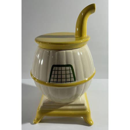 California Farmhouse Yellow Figural Cookie Jar & Lid