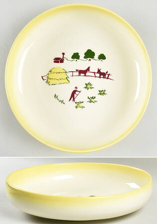 California Farmhouse Yellow 10" Large Salad Serving Bowl