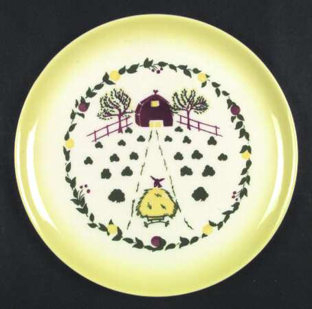 California Farmhouse Yellow Luncheon Plate