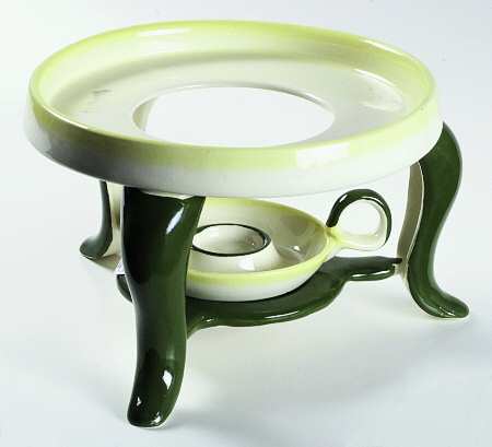 California Farmhouse Yellow Chafing Warmer Stand and Candle