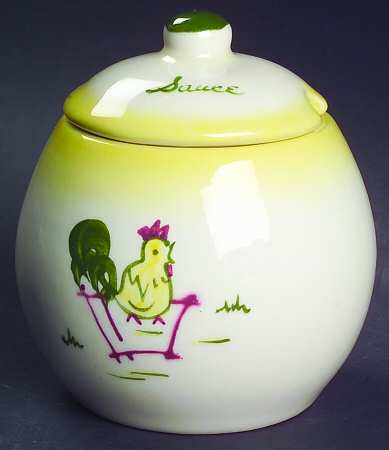 California Farmhouse Yellow Sauce Jar & Lid