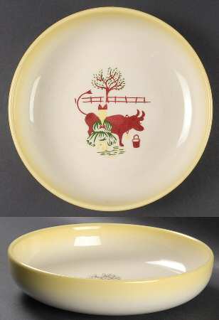 California Farmhouse Yellow 8" Round Vegetable Bowl