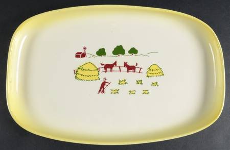 California Farmhouse Yellow 14" Rectangular Serving Platter