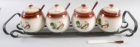 Chanticleer Burger Bar Set with Metal Rack