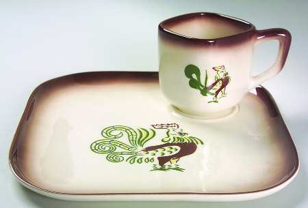 Chanticleer Snack Plate & Cup Set