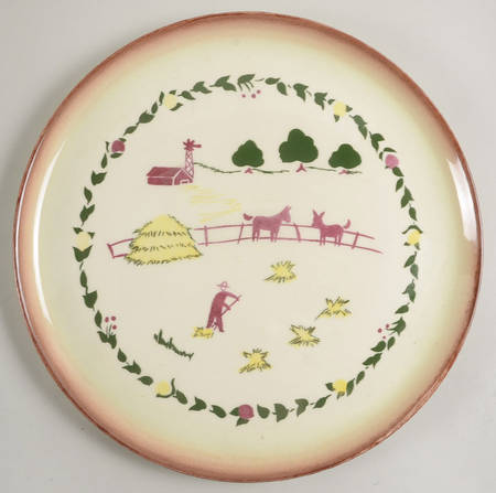 Country Lane Brown 13" Chop Plate (Round Platter)