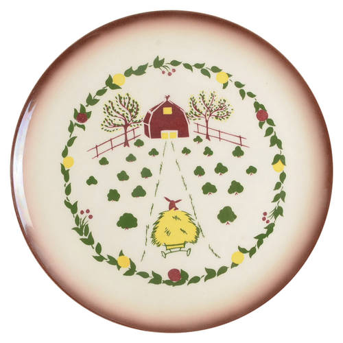 Country Lane Brown Dinner Plate