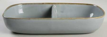 Desert Mist Grey Mist Rectangular Divided Vegetable Bowl