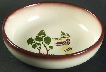 Harvest (Brown Trim) Fruit/Dessert (Sauce) Bowl