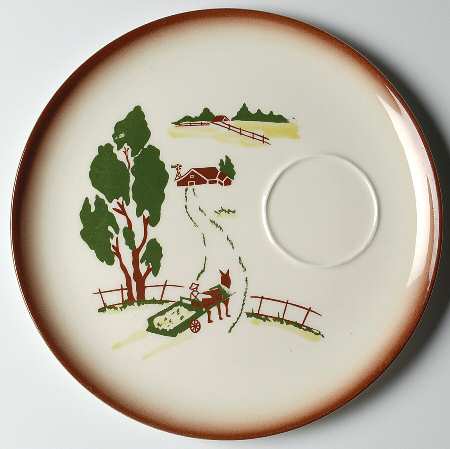 Harvest (Brown Trim) Snack Plate