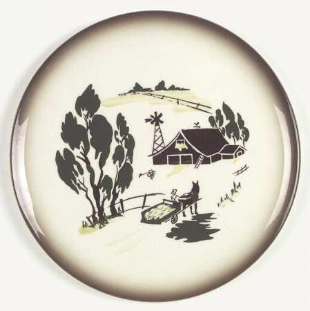 Harvest (Brown Trim) Luncheon Plate