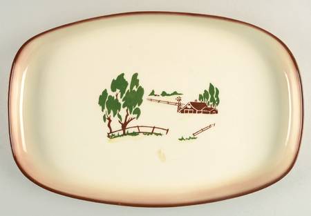 Harvest (Brown Trim) 14" Oval Serving Platter