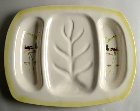 Harvest (Yellow Trim) 17" Rectangular Serving Platter
