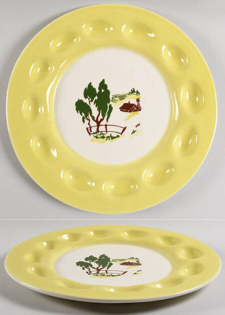 Harvest (Yellow Trim) Deviled Egg Plate