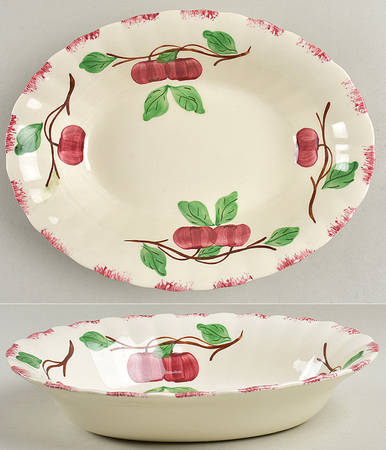 Autumn Apple 9" Oval Vegetable Bowl