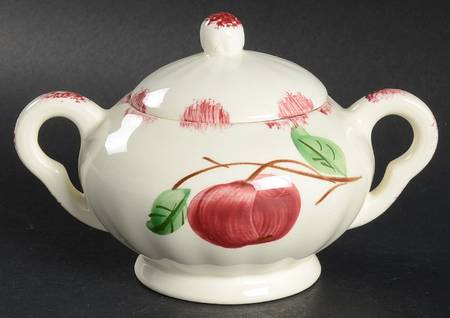 Autumn Apple Sugar Bowl & Lid