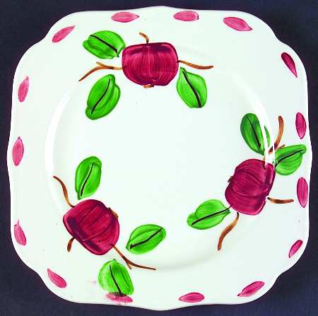 Beaded Apple Square Salad Plate