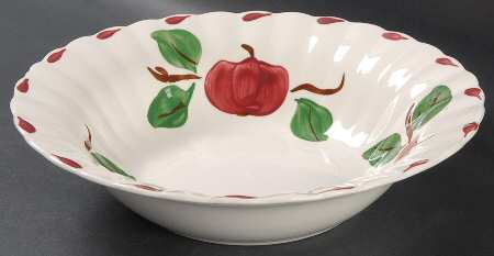 Beaded Apple 9" Round Vegetable Bowl