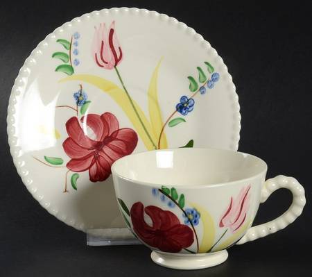 Bluebell Bouquet Footed Cup & Saucer Set