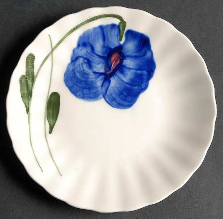 Blue Flower Bread & Butter Plate