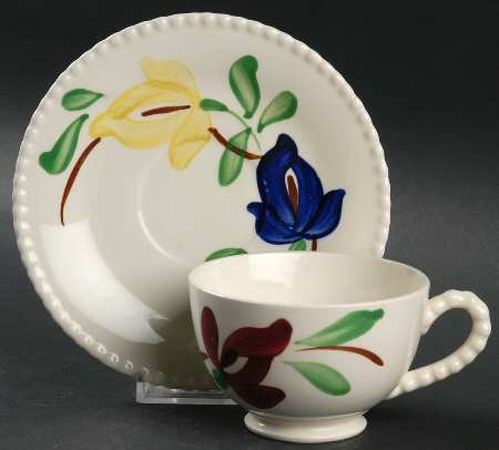 Carnival Footed Cup & Saucer Set