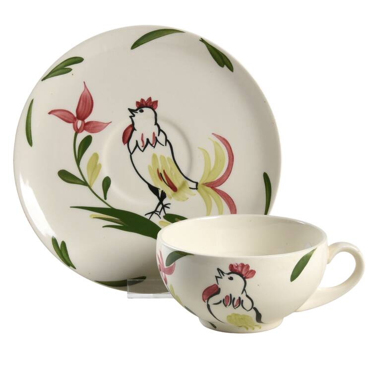 Chanticleer Flat Cup & Saucer Set