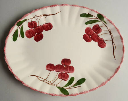 Cherry Cobbler 11" Oval Serving Platter