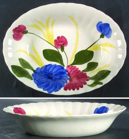 Chrysanthemum 9" Oval Vegetable Bowl