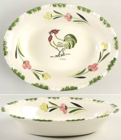Cock o' the Walk 9" Oval Vegetable Bowl
