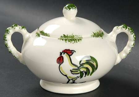 Cock o' the Walk Sugar Bowl & Lid