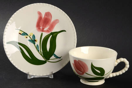Dutch Bouquet Footed Cup & Saucer Set