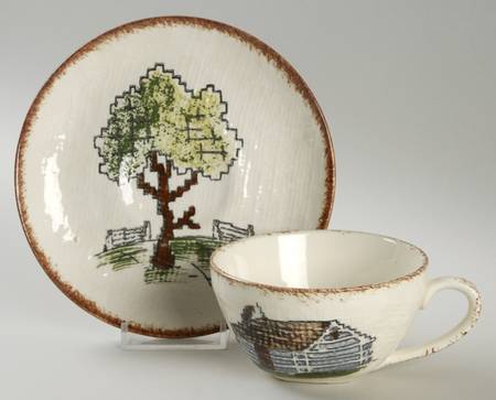 Eventide Flat Cup & Saucer Set