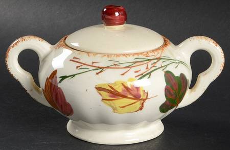 Falling Leaves Sugar Bowl & Lid